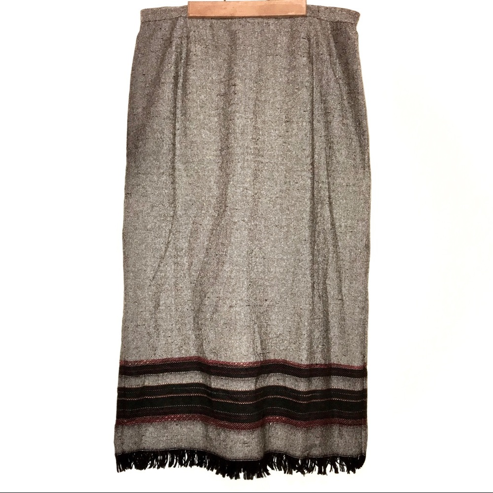 Vintage Women’s Wool Blend Plus Size Maxi Skirt